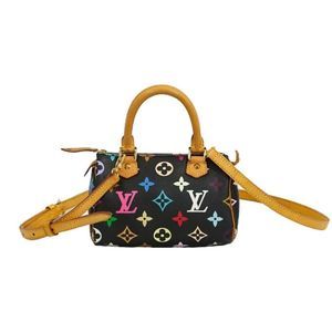 Louis Vuitton Mini Speedy Monogram Multicolor Shoulder Bag Handbag Noir